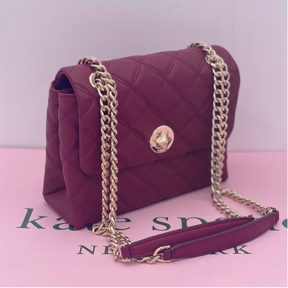 Kate Spade Natalia Quilted Leather Small Flap Crossbody Shoulder Bag